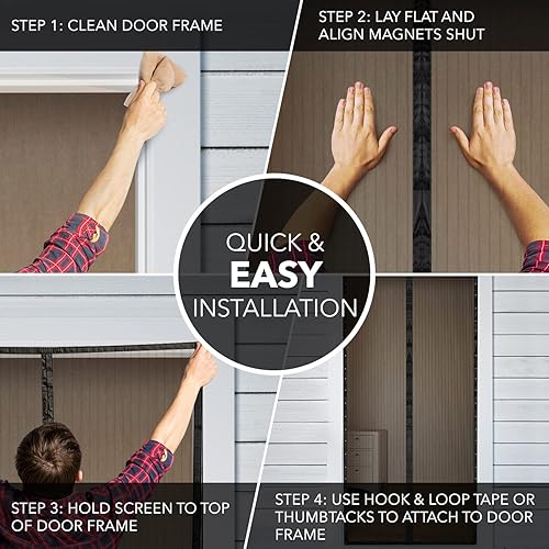 Miniatura 5 de Puerta protectora magnética reforzada Flux Phenom se ajusta a puertas de hasta 38 x 82 pulgadas