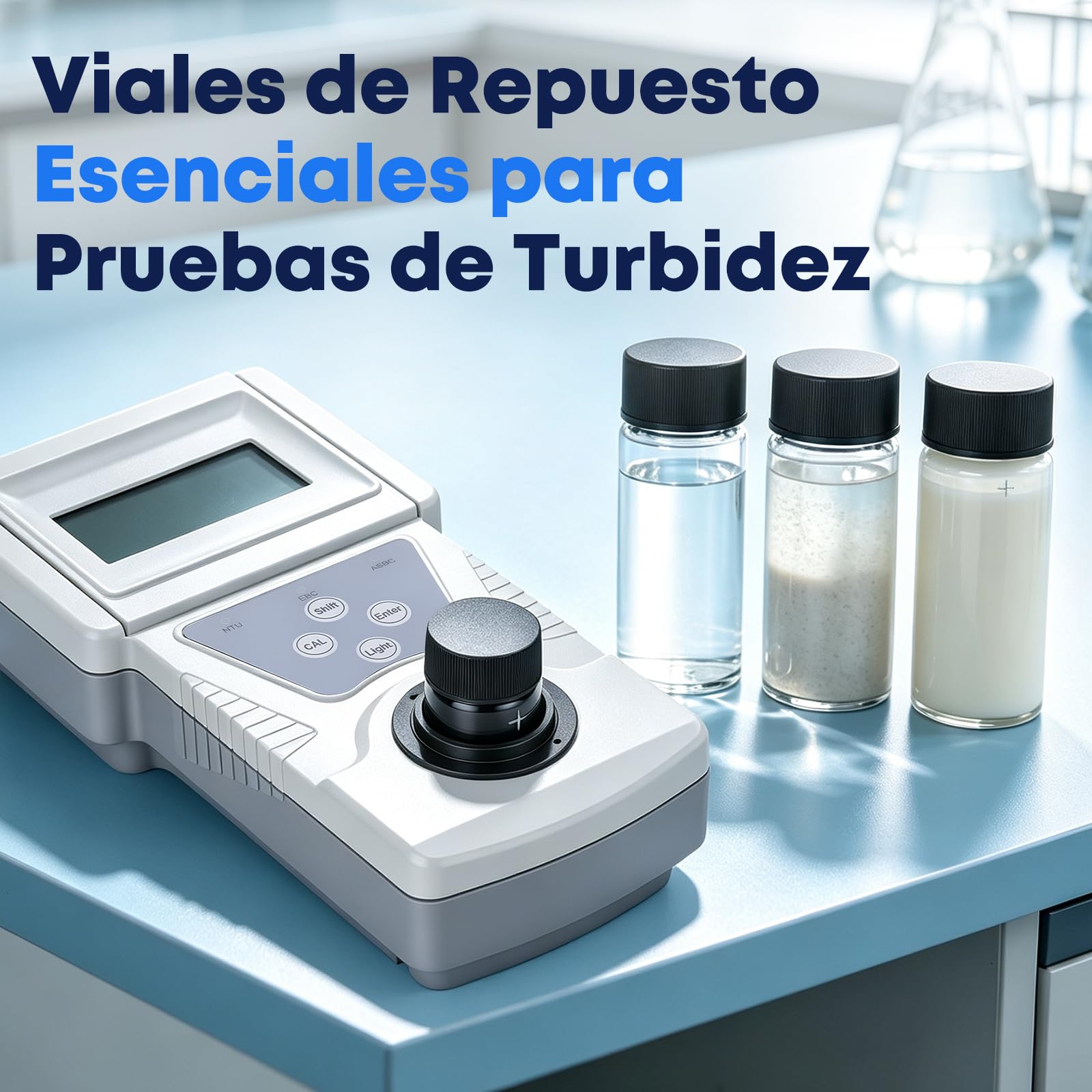 Vial de Muestra para Turbidímetro BriSunshine, Cuveta de Vidrio