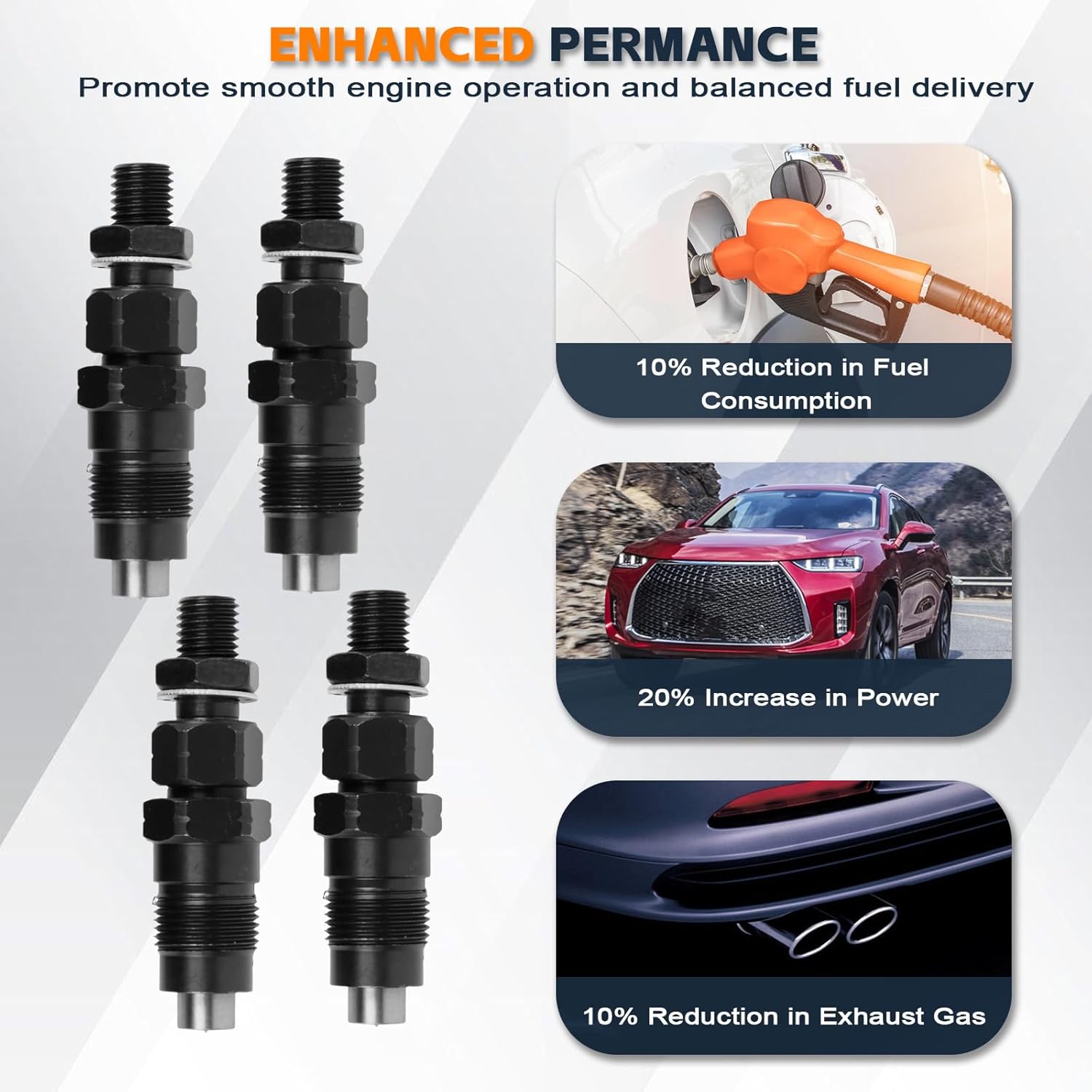 PANGOLIN 131406360 SBA131406490 Fuel Injector 4PCS for New Holland C175 L160 L170 L175 L565 LS160 LS170 LX665 Aftermarket Parts