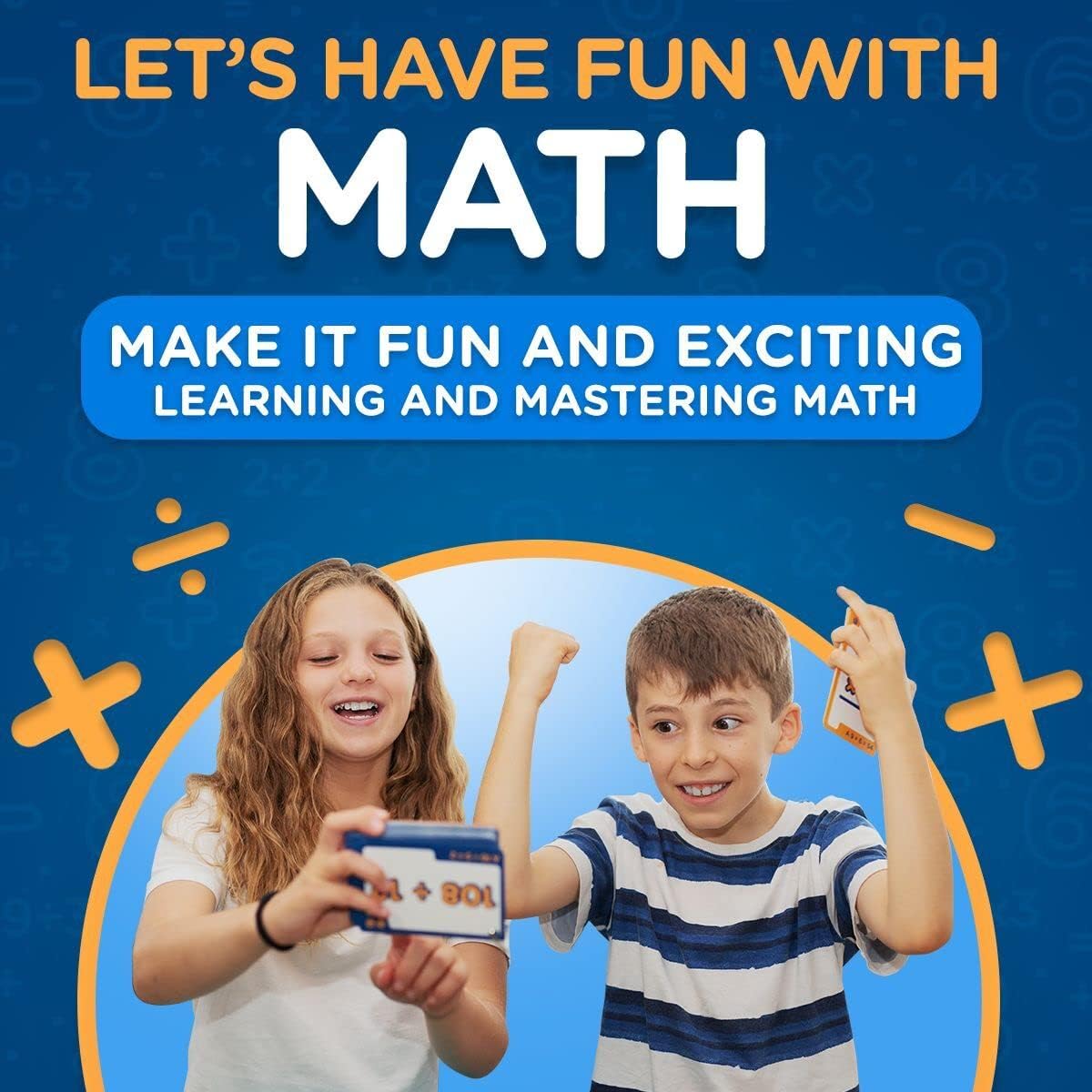 KangoKids Math Flash Cards, Pack of 240 Math Flash Cards for Kids Ages 4-8, Includes Addition and Subtraction Flash Cards, Multiplication Flash Cards & Division Flash Cards for Elementary Aged Kids