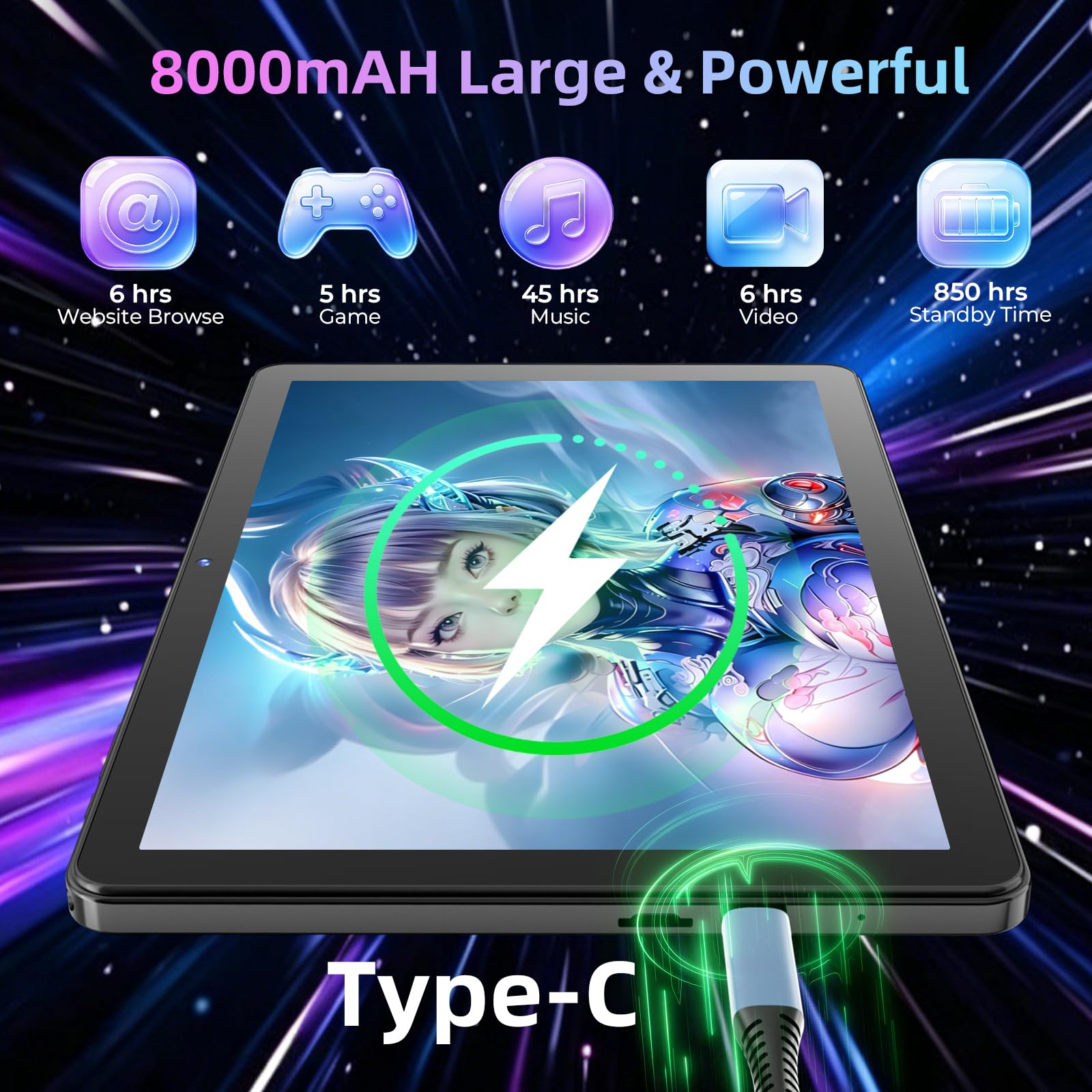 11 Inch Android Tablet with Keyboard & AI Assistant -3