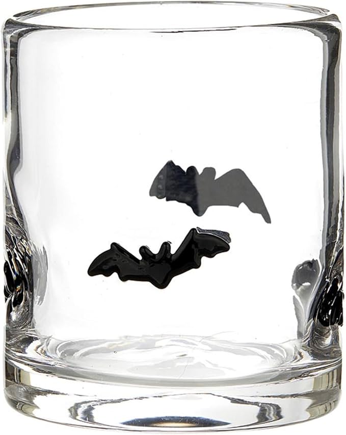 Slant Collections Halloween Double Old Fashioned Icon Handblown Cocktail Glass - Thumbnail 3