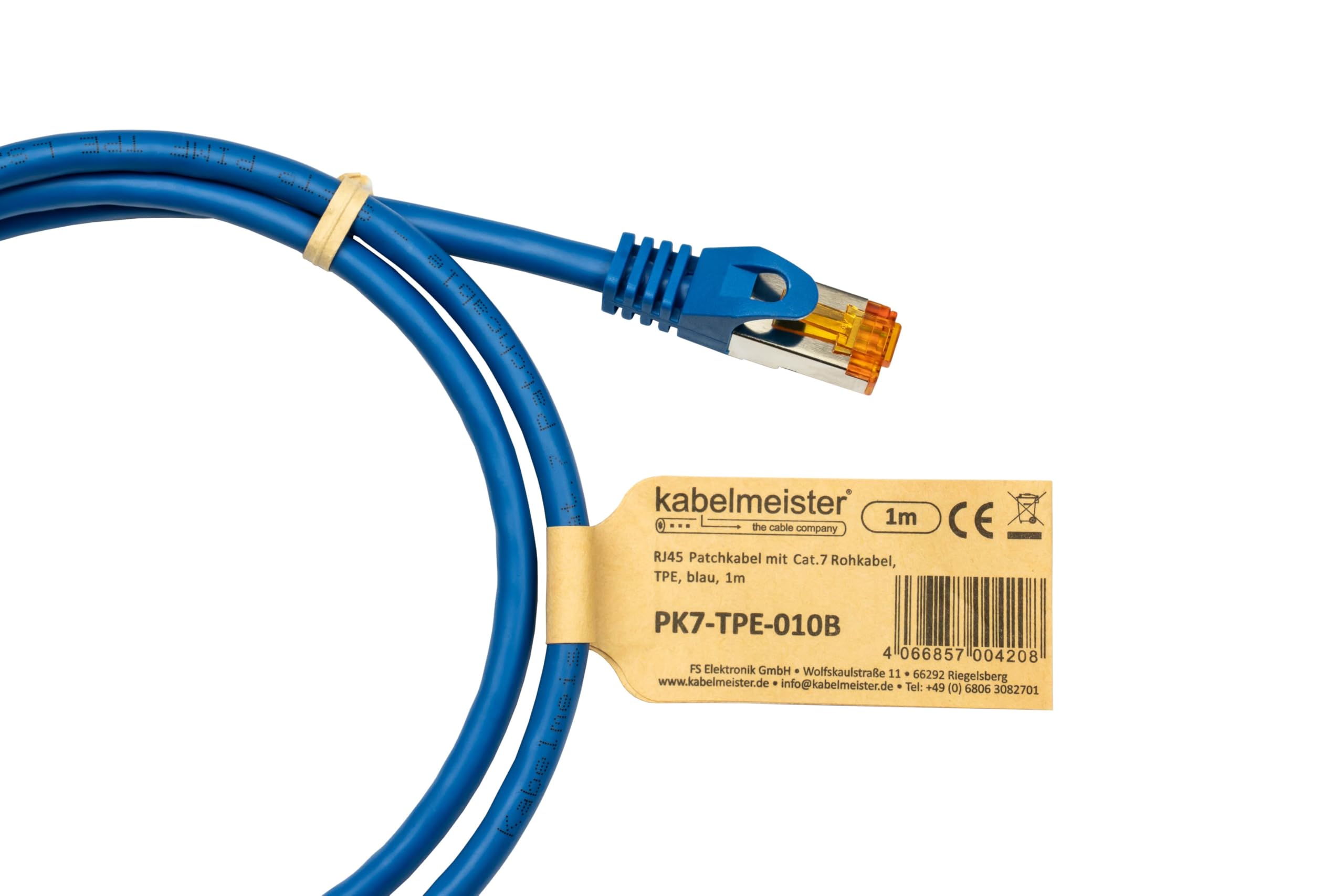 VARIA Group Cavo Patch RJ45 Cat.7, 25m, TPE Blu – Rete Gigabit Ethernet