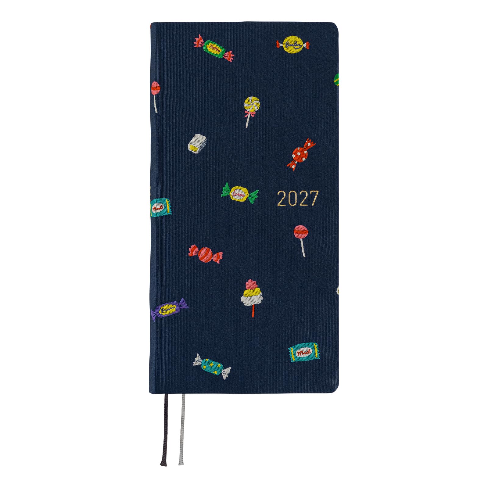 Hobonichi Techo 2027 Weeks MEGA – Bow & Tie: Candy Dream (English, Tall & Slim, January Start)