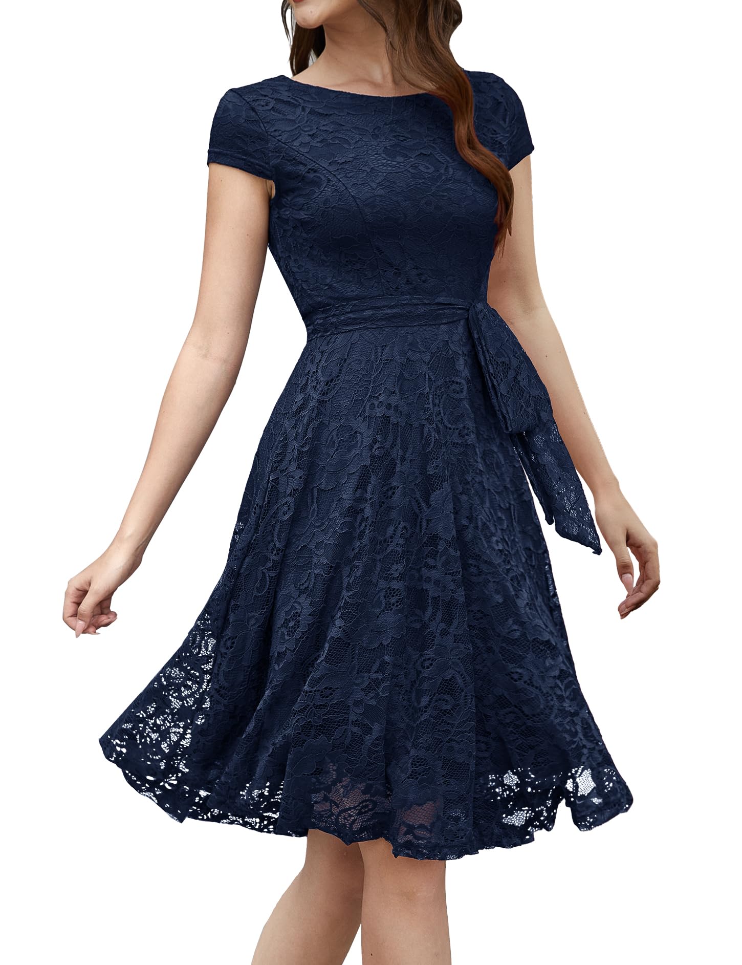 MUADRESS Women's Lace Cocktail Wedding Party Dress