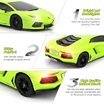 RC Voiture 1:18 Lamborghini Aventador 2.4G Voitures de radiotélécommande Voiture électrique Sport Racing Hobby Jouet Voiture modèle homologué pour les enfants Garçons et filles Meilleur cadeau Voture (vert)