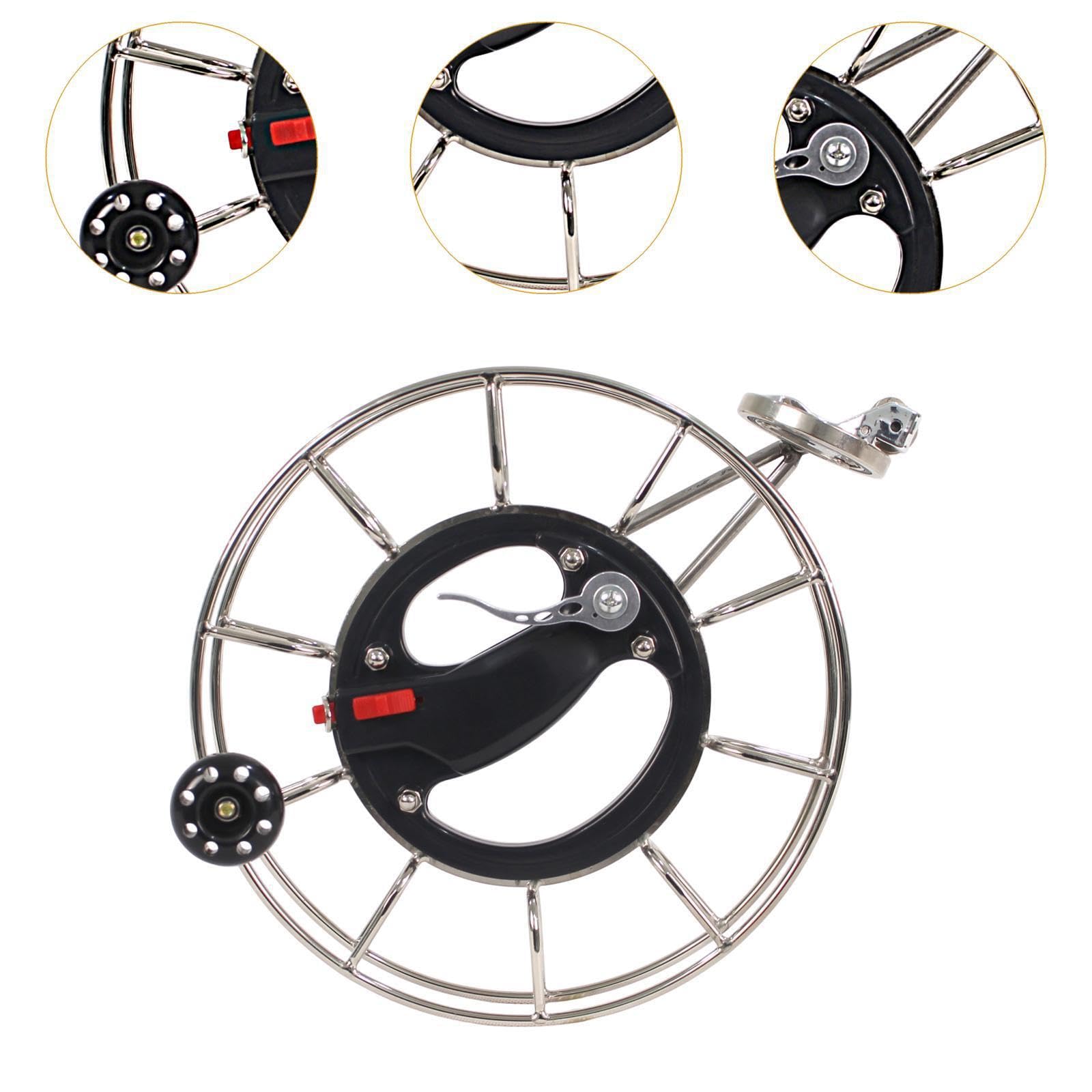 Moulinet de cerf-Volant Format, en Acier Inoxydable Haute Performance, idéal pour Les passionnés d'activités de Plein air, Les Pique-niques et Le Camping, StyleB