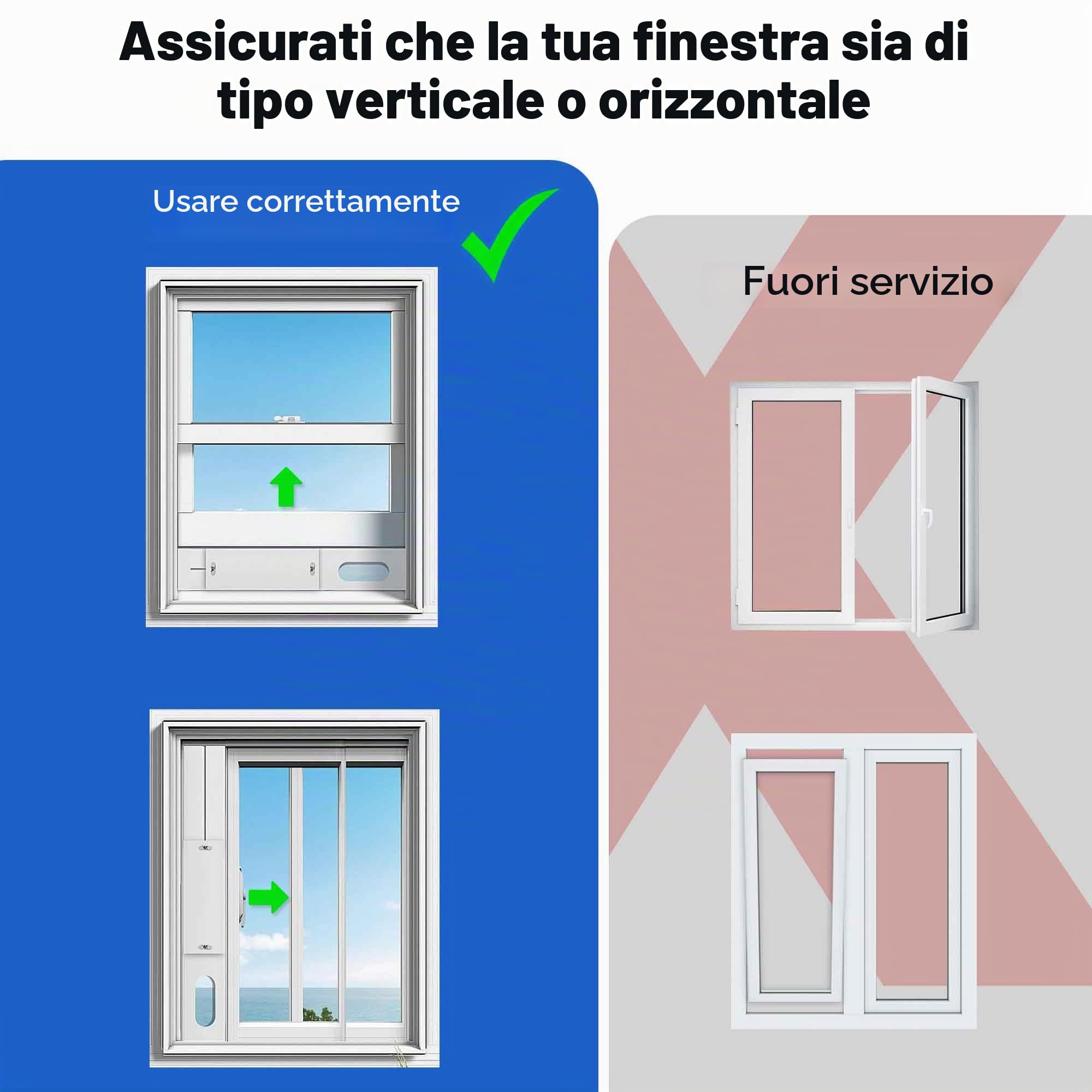 Kit di ventilazione per finestra AC portatile, con tubo di scarico da 15 cm, accoppiatore da 15 cm e protezione per uccelli, kit di guarnizioni regolabili per finestre del condizionatore