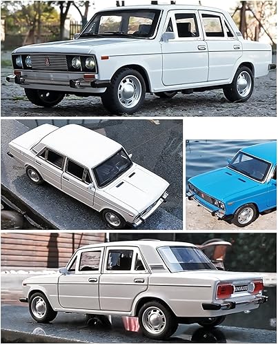 Miniatura 5 de 1/24 Lada NIVA Classic Diecast Metal Toy Vehicle - Colección de modelos de coches de aleación - Modelo de escala de regalo para niños (blanco)
