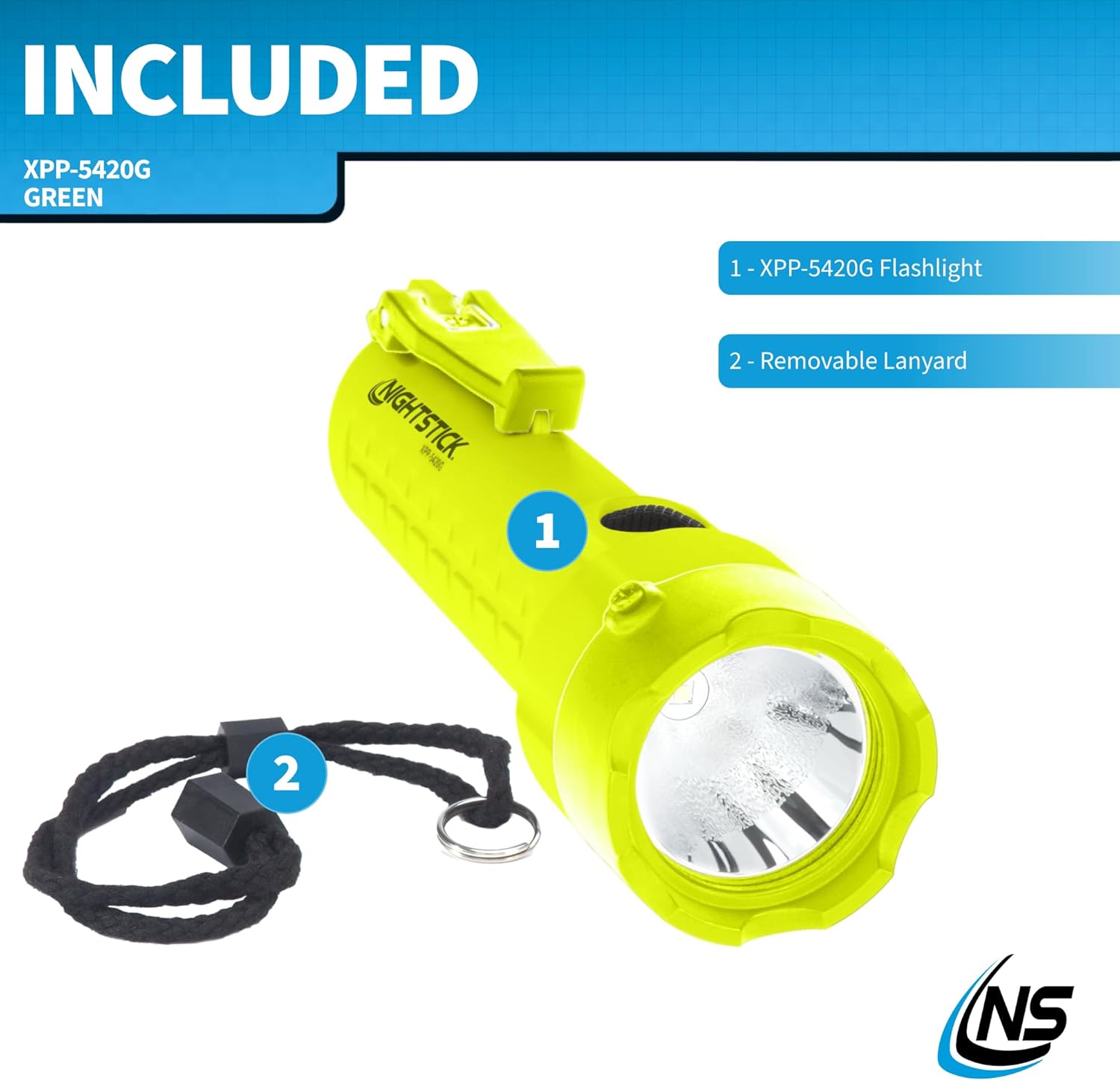 Nightstick XPP-5420G 3 AA Intrinsically Safe Permissible Flashlight, Green