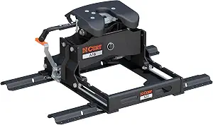 CURT 16053 A16 5th Wheel Slider Hitch with Base Rails for Short Bed Trucks, 16,000 lbs
