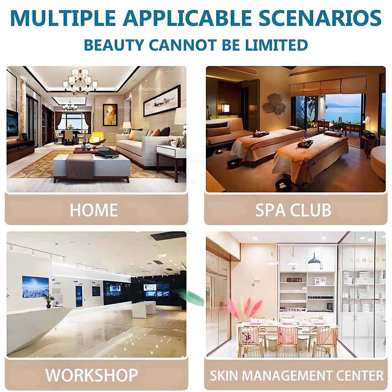 Dispositivo multifuncional cuidado piel con HIFU 7D, lifting facial con capa SMAS, reducción líneas finas, eliminación arrugas, 7 niveles profundidad, 20000 pulsos por cartucho.