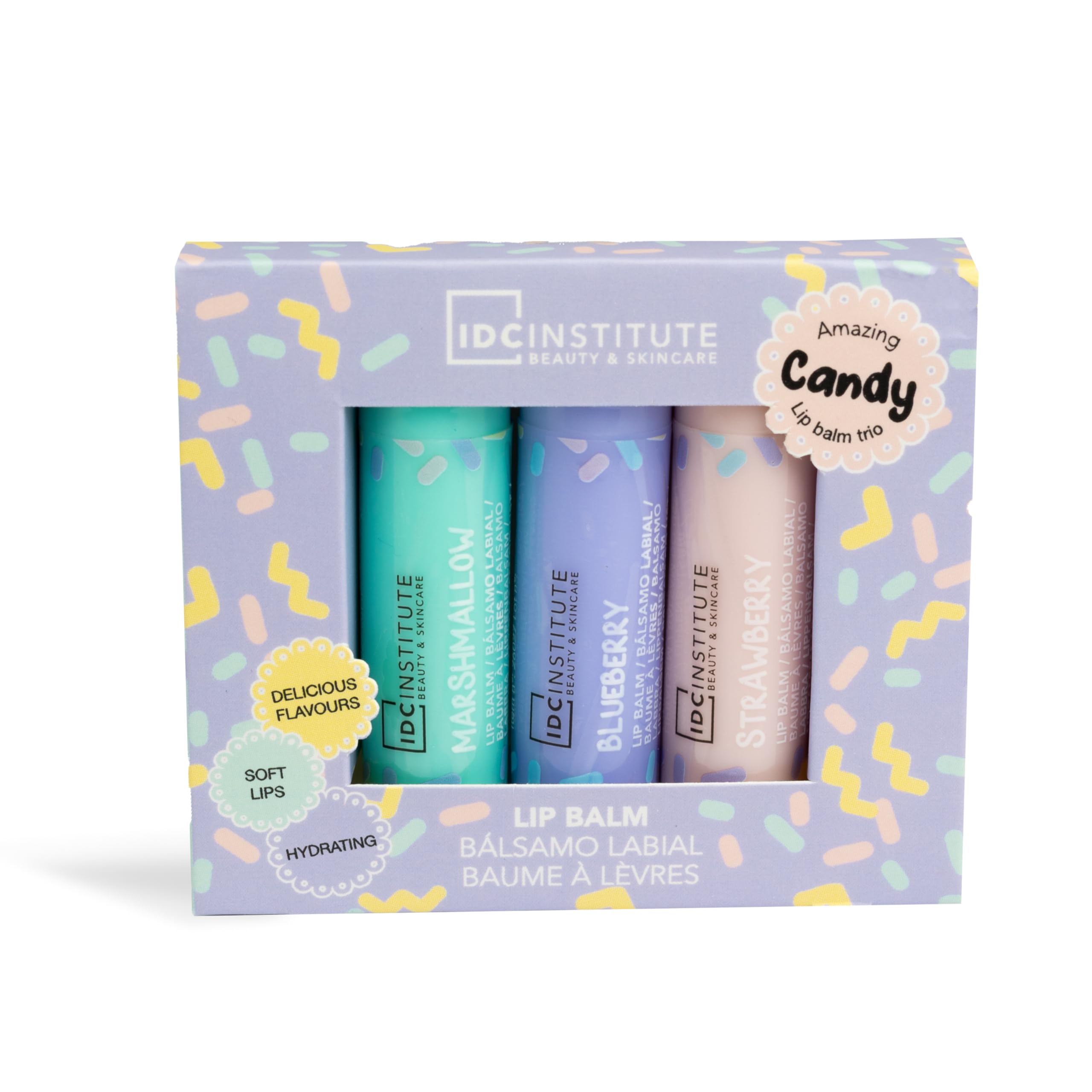 Idc Institute Candy Lip Balm Trio Cura della persona e salute