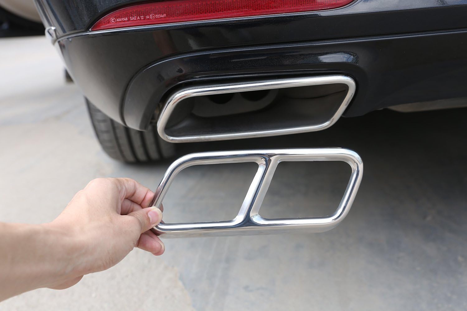 For Mercedes Benz S Class W222 Coupe 2010-2017 AMG Exhaust Outputs Tail Pipe Frame Trim