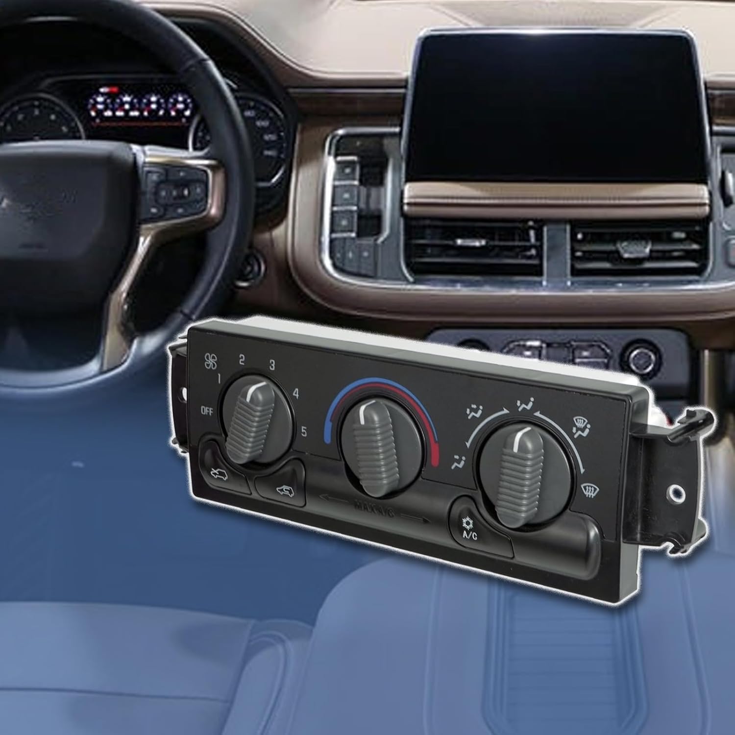 599-266 Front Climate Control Module A/C Heater Air Conditioning Panel Unit Compatible with GMC Sierra with Chevy Silverado 1999-2002 Replacement for 599-266 15054697 15753264 19244873 9361355