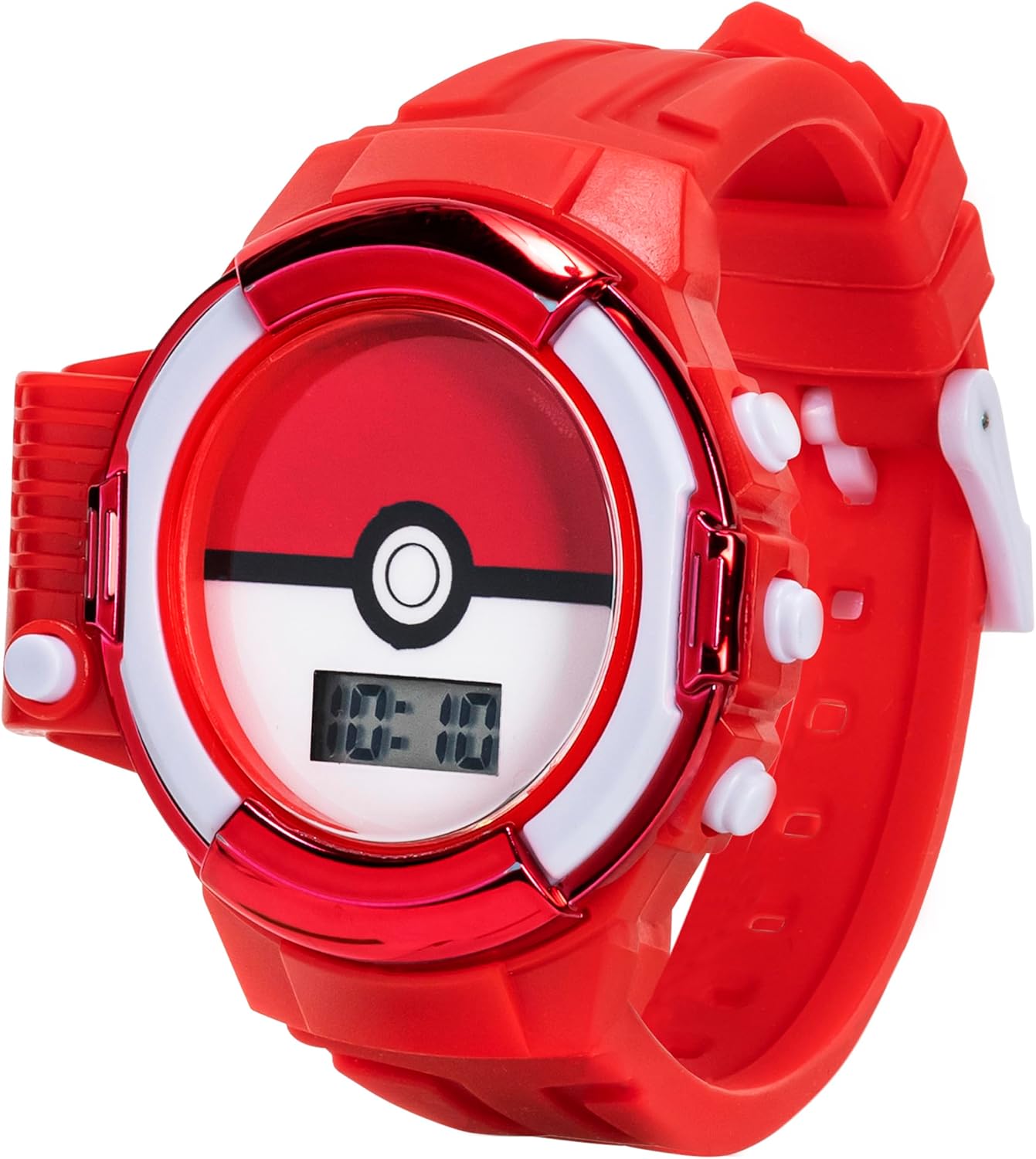 Accutime Kids Pokemon Digital LCD Quartz Watch with its strap detached and laid flat