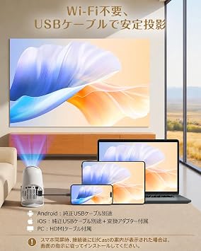 2026 Prime Limited, Can Be Used Without WiFi, Smartphone Compatible, Beginner Projector, Compact, Household Use, 270° Rotation, 35,000 LM, High Brightness, 1080P HD, Electric Trapezoid Correction