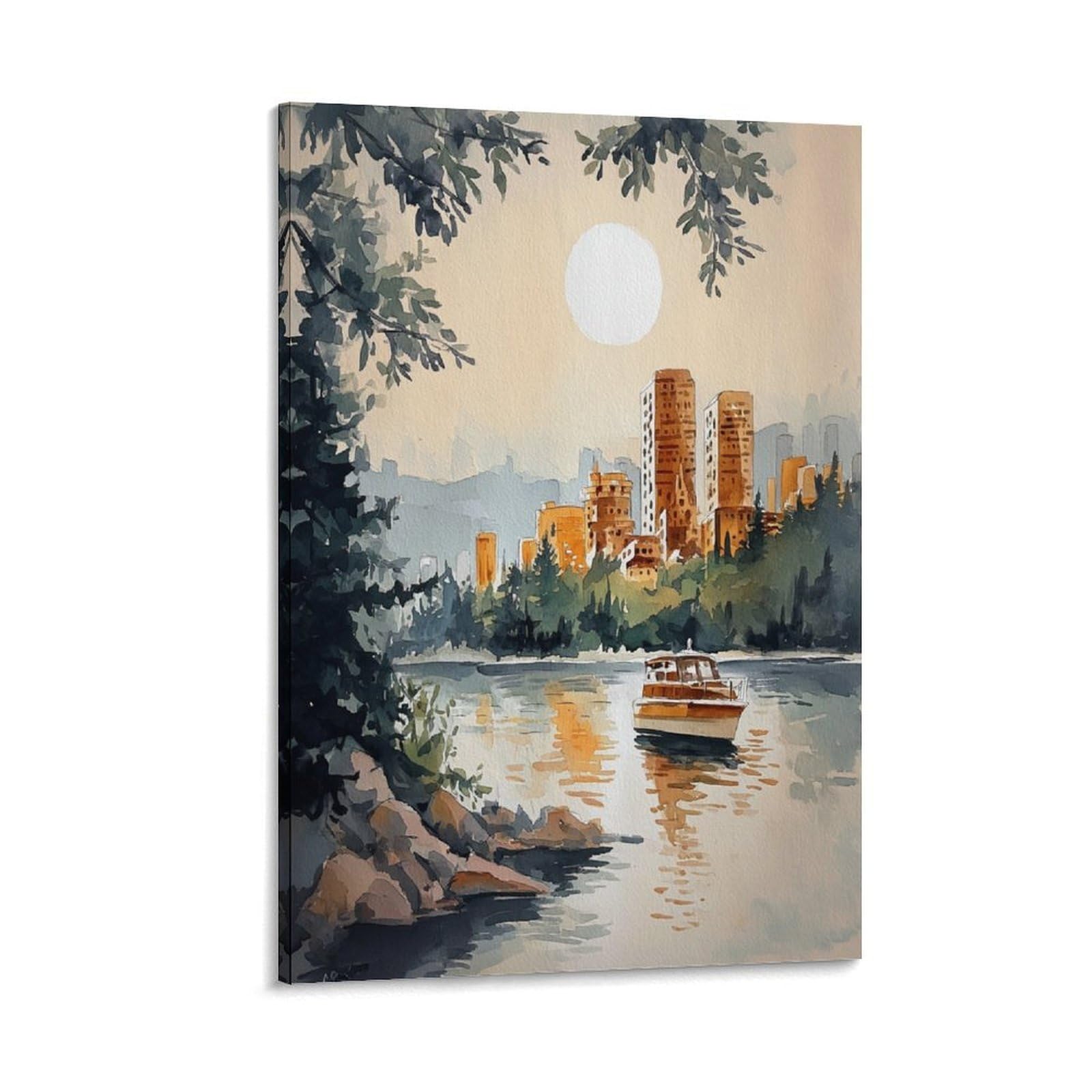 XWYMXZ Minnesota Traditional 20x30inch(50x75cm) Vintage Travel Poster Watercolor Canvas Art
