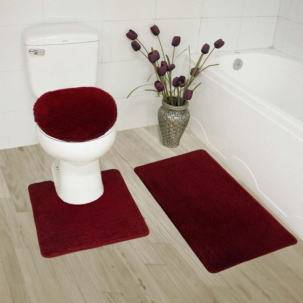 Buy Luxury Home Collection 3 Piece Bath Rug Solid Set Non Slip Bathroom Rug Contour Buy Luxury Home Collection 3 Piece Bath Rug Solid Set Non Slip Bathroom Rug Contour