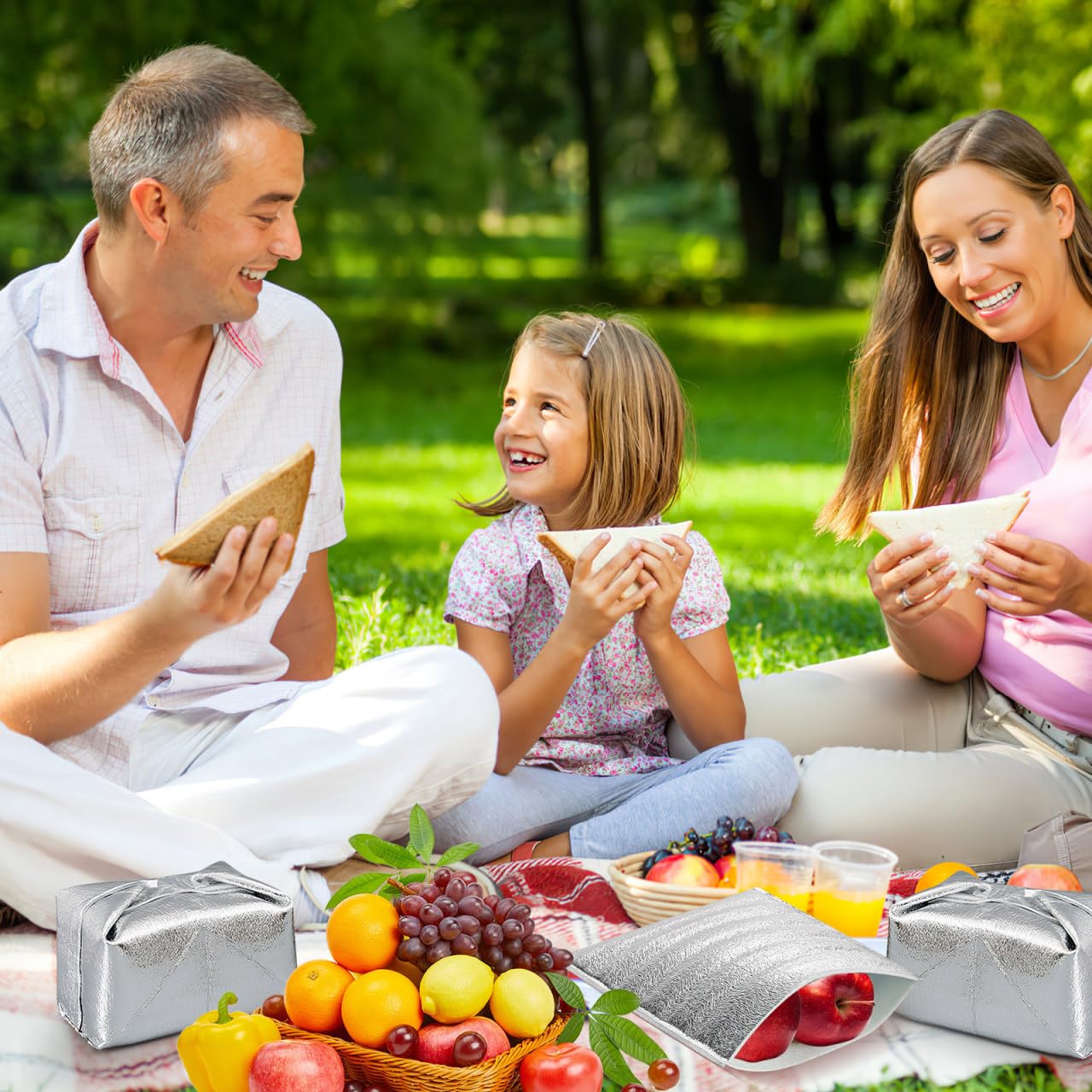 20 sacchetti in alluminio isolati per alimenti e antistrappo per frutta e frutta e
