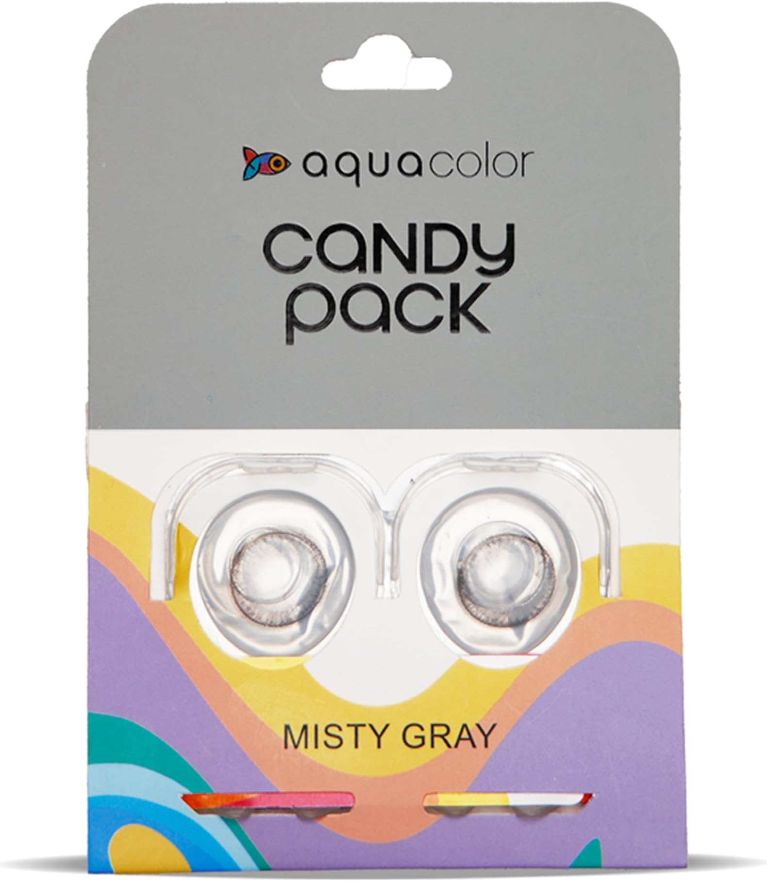 Aquacolor Misty Gray Candy Pack Zero Power Colored Lenses (2 Lens/Box)