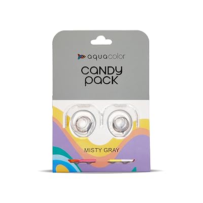 Aquacolor Misty Gray Daily Disposable Candy Pack - 2 Lens Pack, Power(-3)