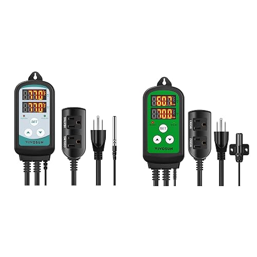 1500W Digital Temperature Controller and Humidity Controller, 1500W Dual-Stage Outlet,