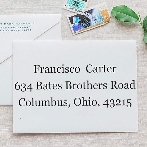 Miniatura 6 de Sello de goma autoentintado personalizado, sello de dirección personalizado (hasta 3 líneas de texto) (negro)