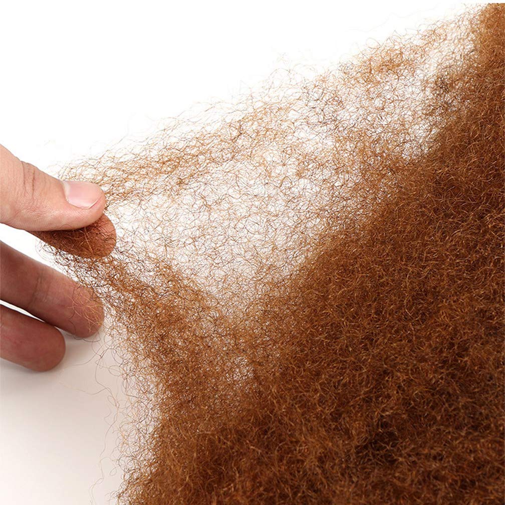 1 Bundles Kinky Bulk Human Hair Remy Mongolian Afro Kinky Bulk 50 Gram/Pc Curly Hair Crochet for Braiding Hair Extensions for Women Light Brown 1 Pack