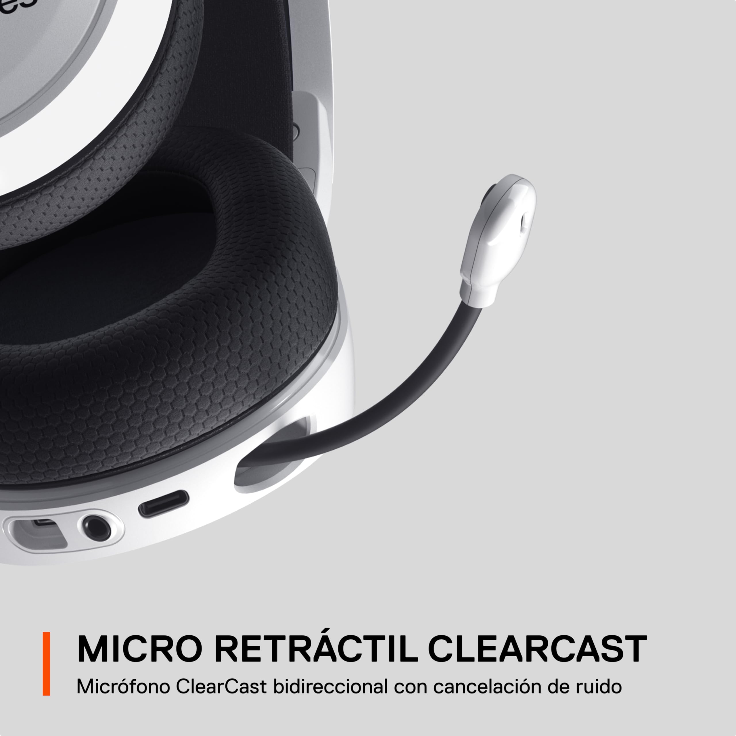 SteelSeries Arctis 7+ - Wireless auriculares gaming - 2,4 GHz sin pérdidas - Batería con 30 horas de autonomía - Para PC, PS5, PS4, Mac, Android y Switch - Blanco
