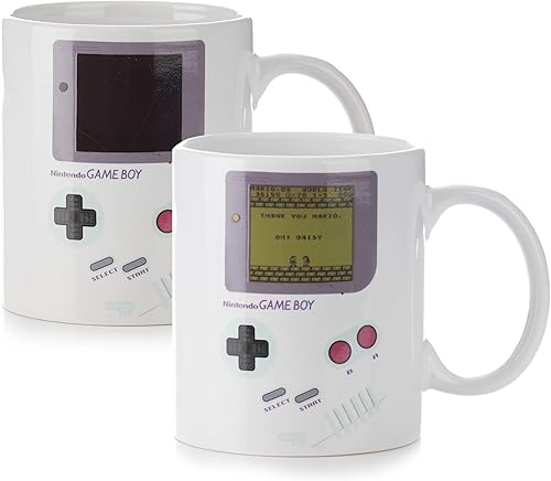 Paladone Gameboy Taza de Café que Cambia de Color con el Calor - Regalo para Jugadores, Nerds, Fanáticos de Nintendo Mario, Hombres y Entusiastas de