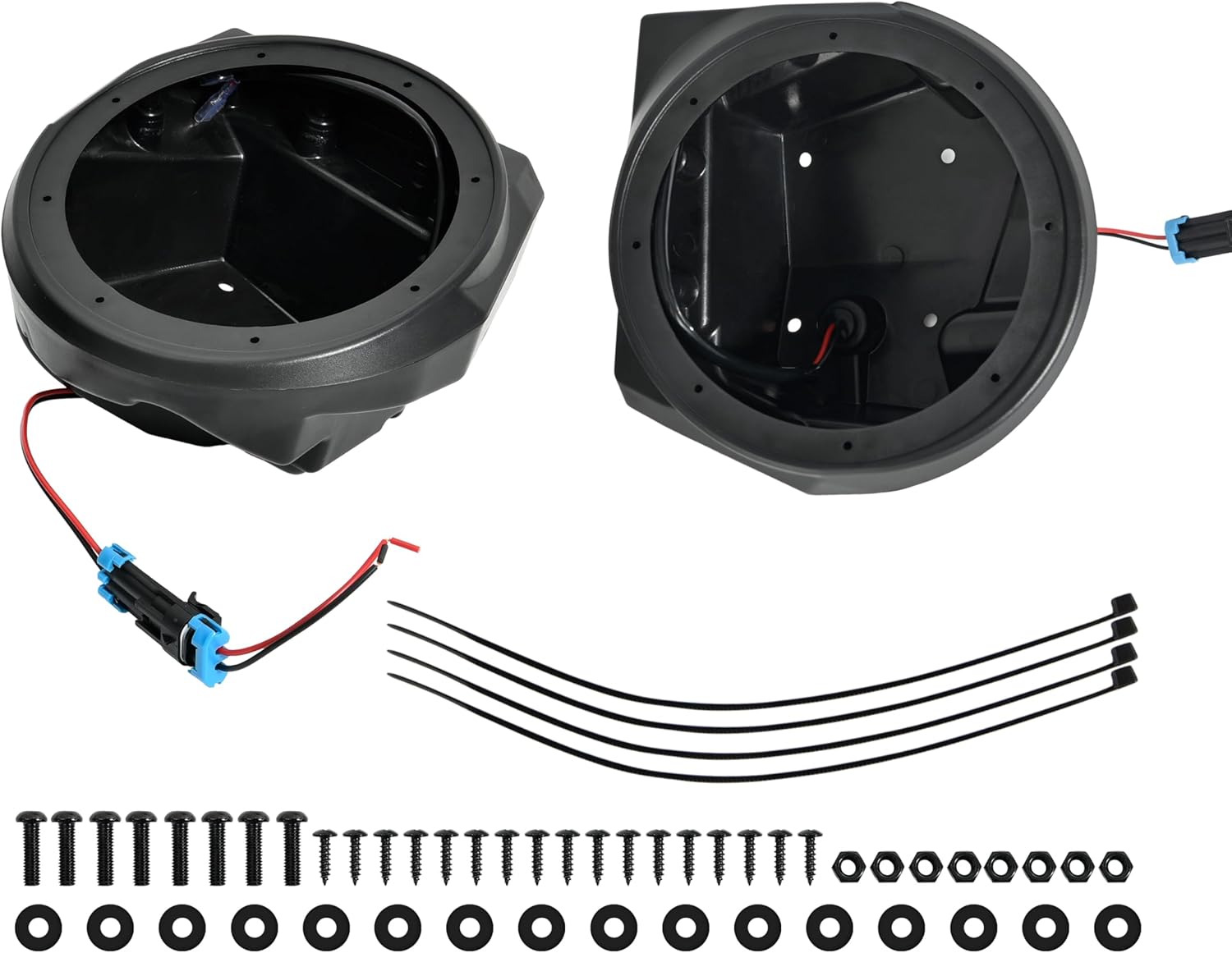 Rear Seat 6.5'' Speaker Pods for Can Am Maverick X3 XDS XRS MAX Turbo RR 2017-2026 Accessories, Seat Rear 6.5in Speakers Enclosures Holders Mounts for Can-Am X3, One Pair