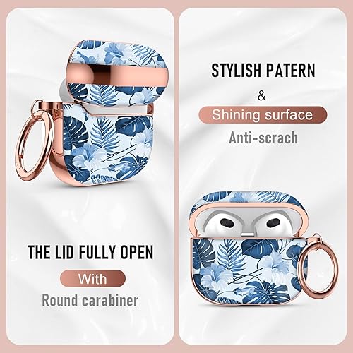 Vista 114 de Maxjoy for AirPods 2nd Generation Case, Unique Design Hard Protective Shockproof Airpods Case Cover with Keychain Compatible with Apple AirPods Sea