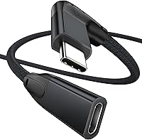 Vista 7 de UseBean Cable de extensión USB C en ángulo recto de 0.6 pies, 90 grados USB-C 3.2 Gen 2 20Gbps macho a hembra tipo C 4K cable extensor de video