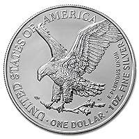Vista 4 de 2023-1 oz American Silver Eagle Coin Brilliant Uncirculated with Certificate of Authenticity $1 Seller BU