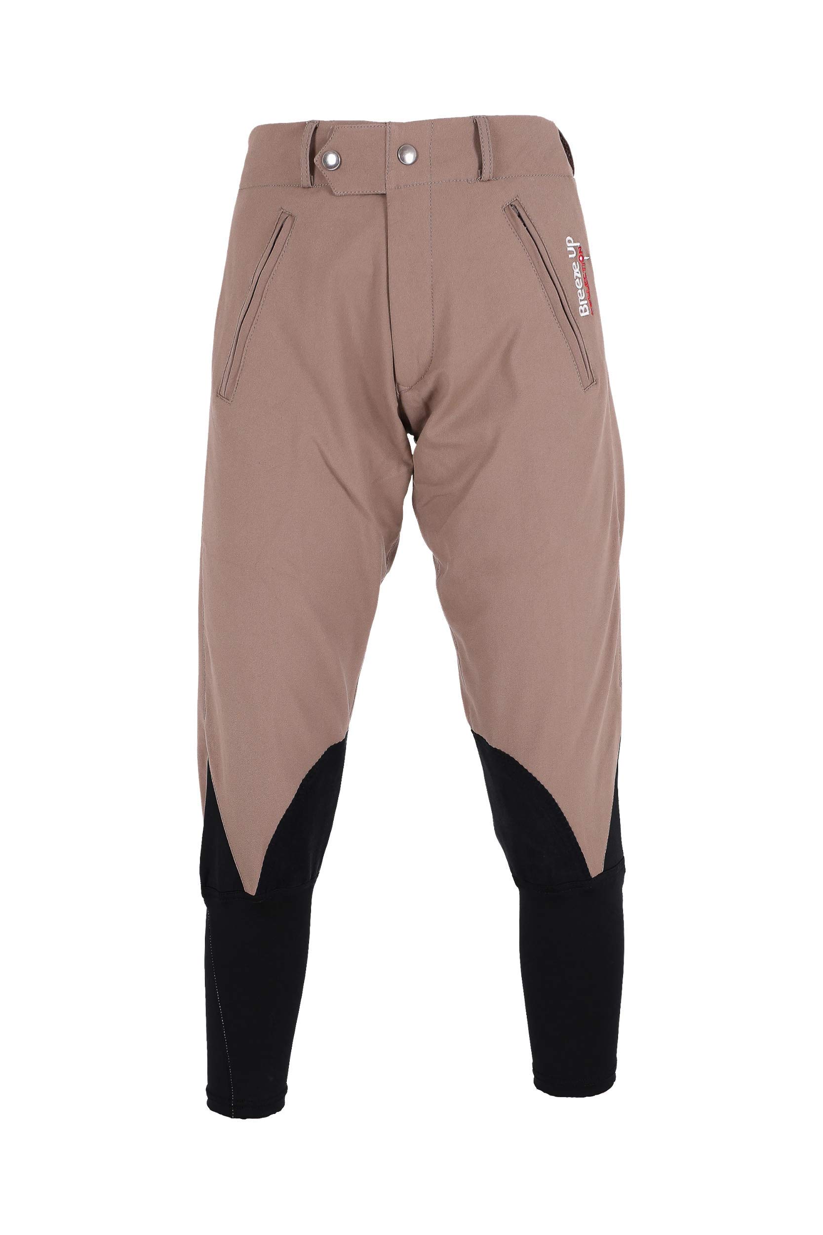 Frontal poney marron chocolat chukka et matériel équestre de polo rayé