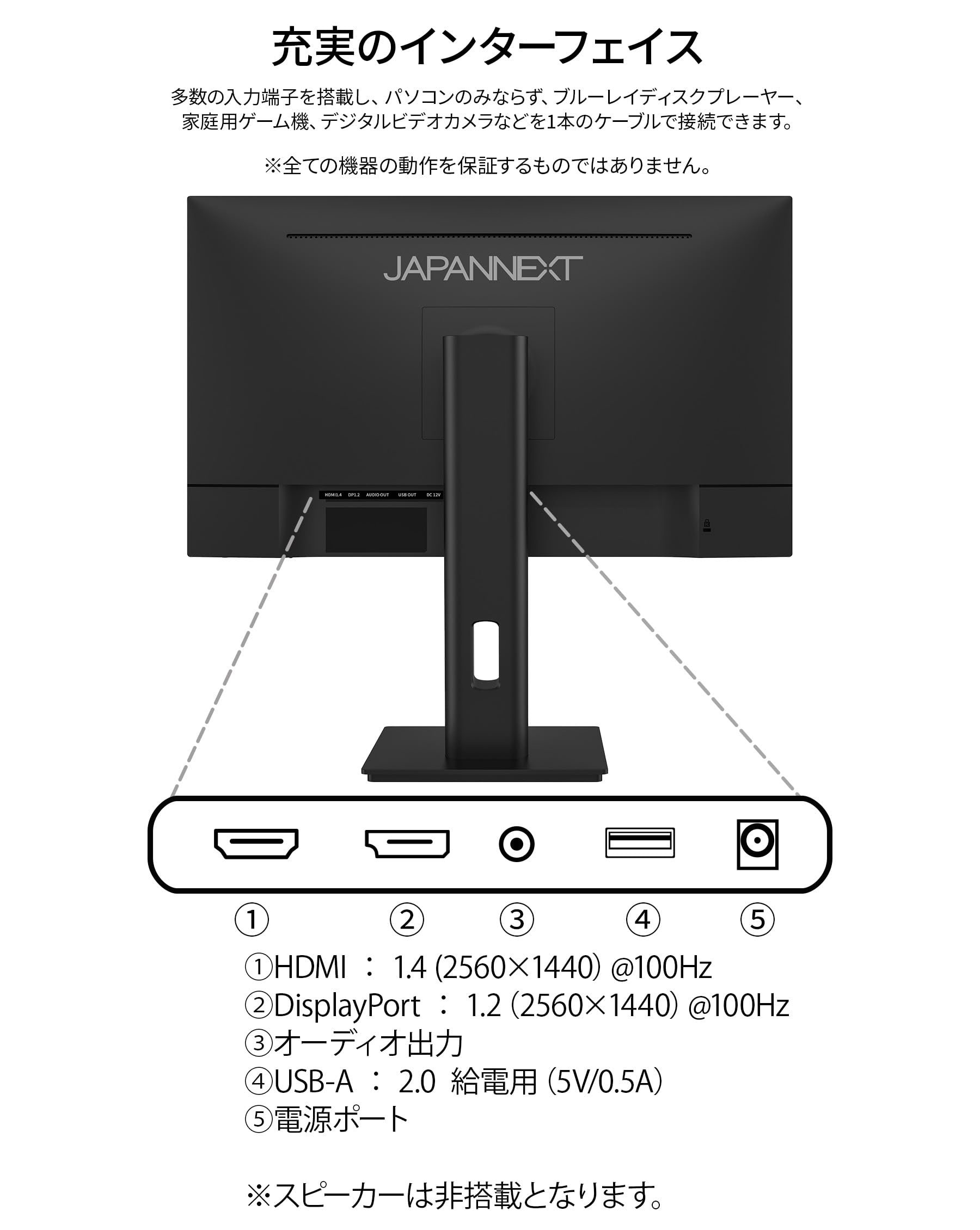 Amazon.co.jp: JAPANNEXT 27インチ IPSパネル搭載 WQHD(2560x1440