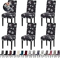 Vista 33 de Fundas de Silla de Navidad, Juego de 4 Fundas Elásticas para Sillas de Comedor, Protectores de Silla para Decoración de Navidad/Decoración del Hogar