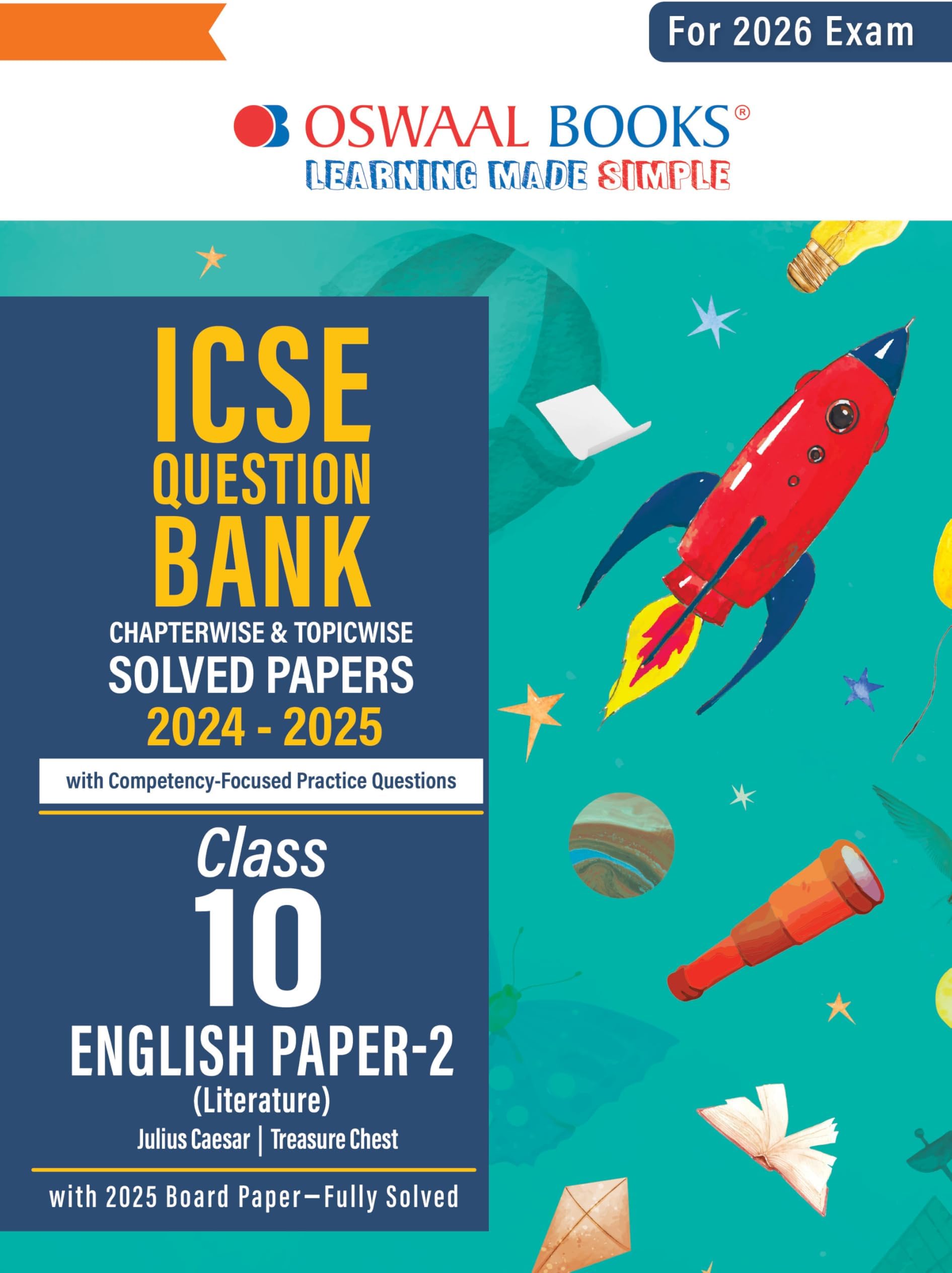 Oswaal ICSE QB Class 10 English Literature Paper-2 (2026) - (New)
