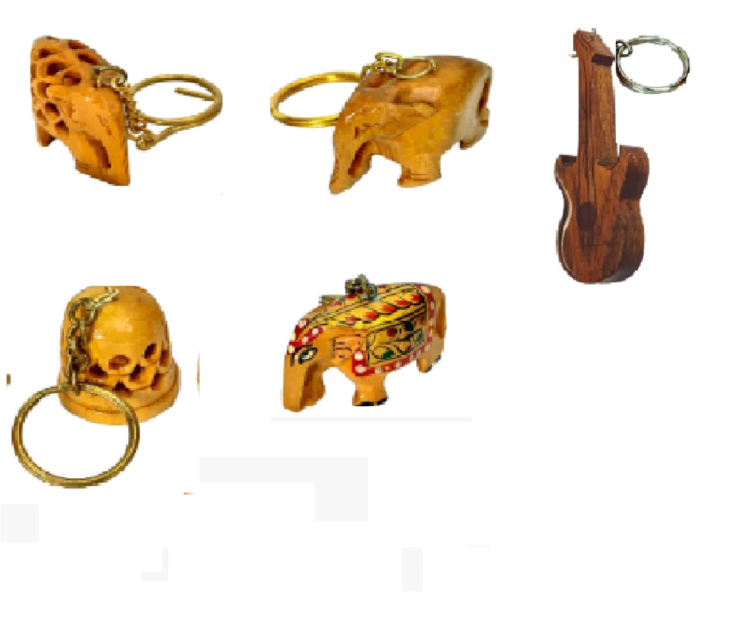 Birthday Party Return Gift Ideas hand crafted wooden Keyrings For Kids Gifts Key Chain For Bags Key Rings Cradle Cermony Baby Naming pack (15) 1