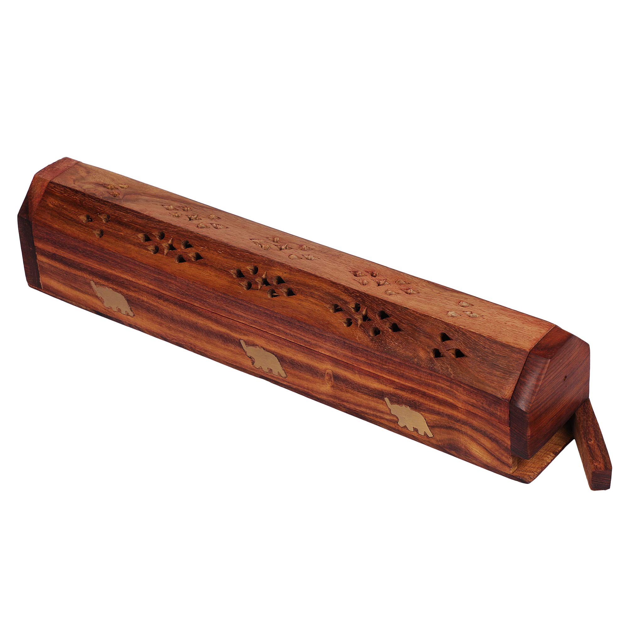 Karigar Creations Sheesham Wooden and Brass Agarbati Holder, Dhoop Agarbatti Stick Wodden Box Holder Stand 12x2x1.5 inch(Rectangular) (B08HR2XTHT) Amazon Price History, Amazon Price Tracker
