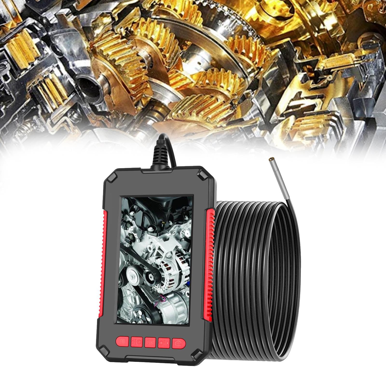 Generic Telecamera endoscopica industriale premium da 3,9 mm per ispezione fognaria Multiuso IP67 Telecamera impermeabile per Boroscopi 1280x720P, Cavo rigido da 3.9 mm 2 m