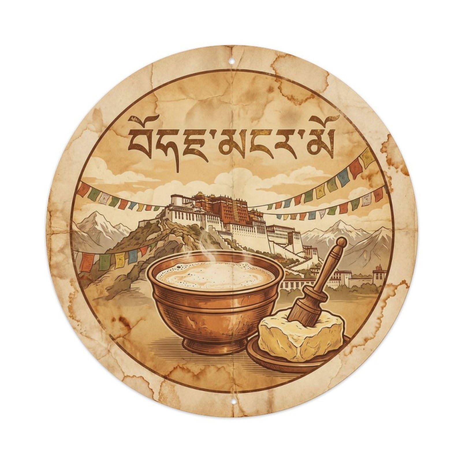Retro Diner Himalayan Travel Tea Cuppa Brew Culture Metal Tin Sign