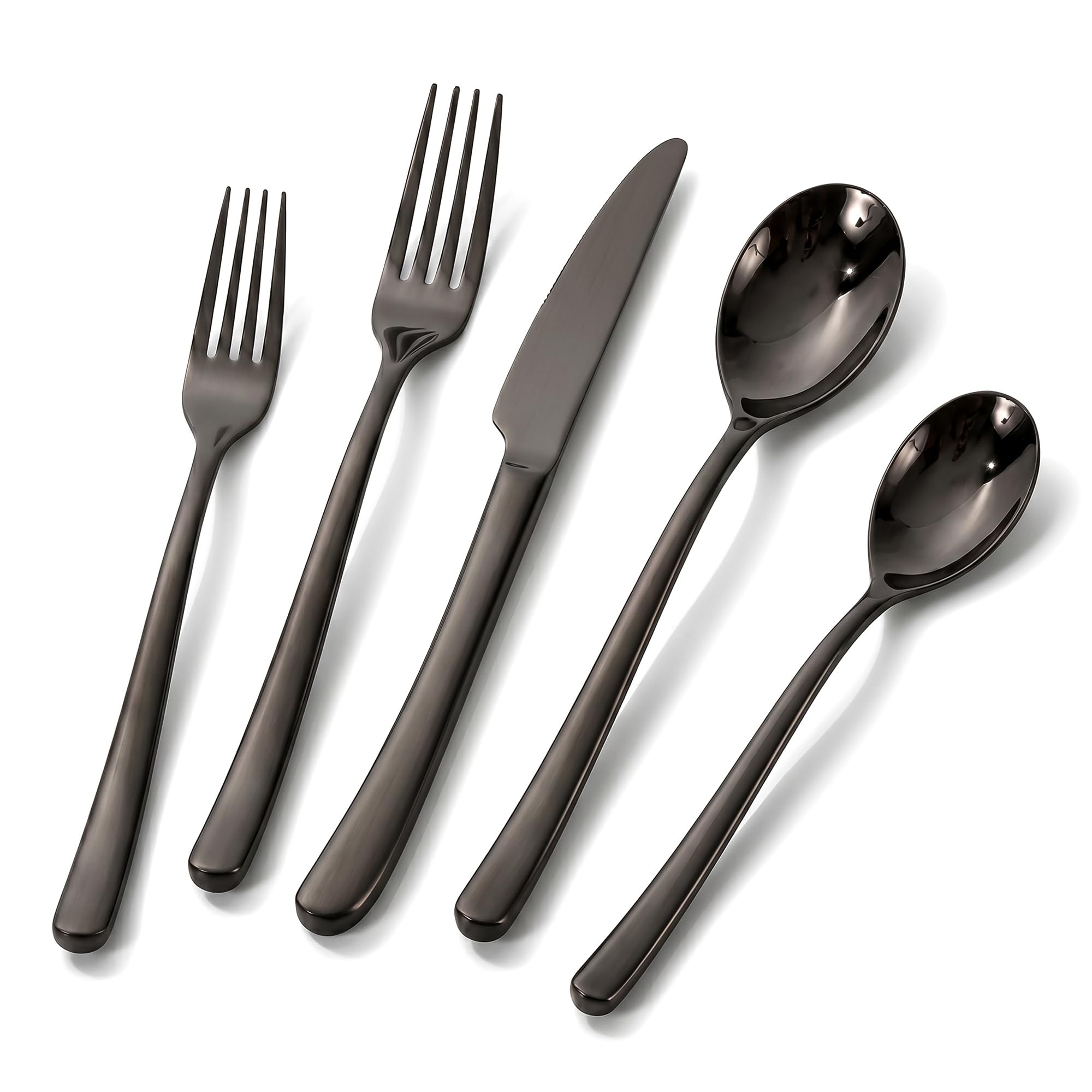 Silverware Set for 4 Black Gold 20 Piece Fancy Flatware Set Stainless Steel — Amazon image 9