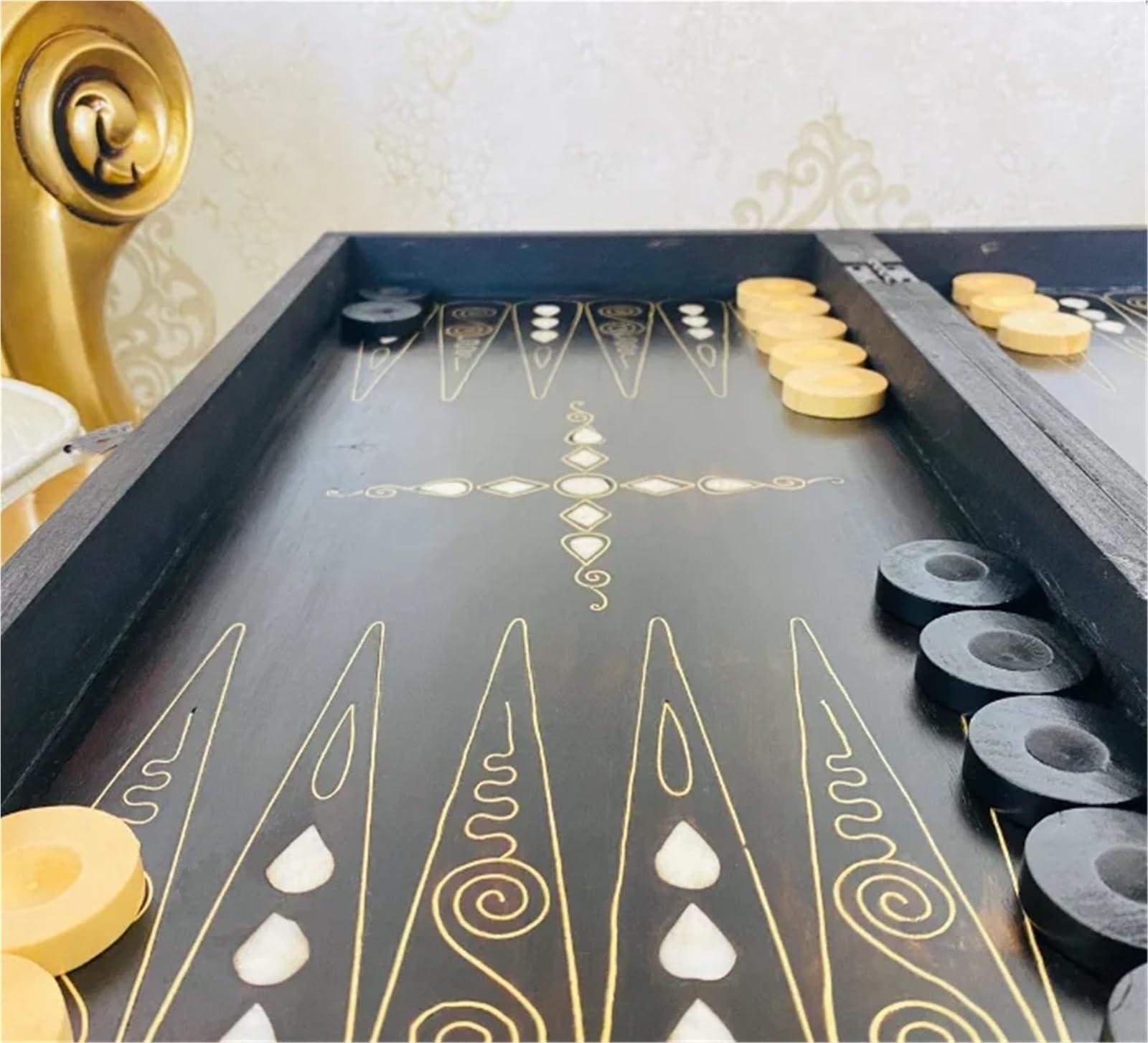 Set di backgammon e dama in legno fatti a mano - Classico gioco da tavolo per famiglie