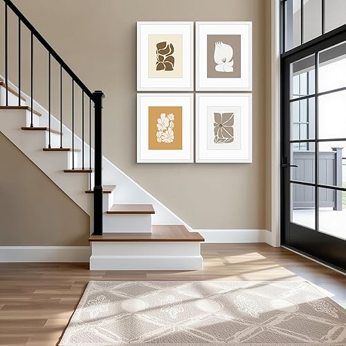 Vista 113 de Frametory, Los marcos de 16 x 20 pulgadas muestran imágenes de 11 x 14 pulgadas con paspartú o fotos de 16 x 20 pulgadas sin paspartú, vidrio Plata