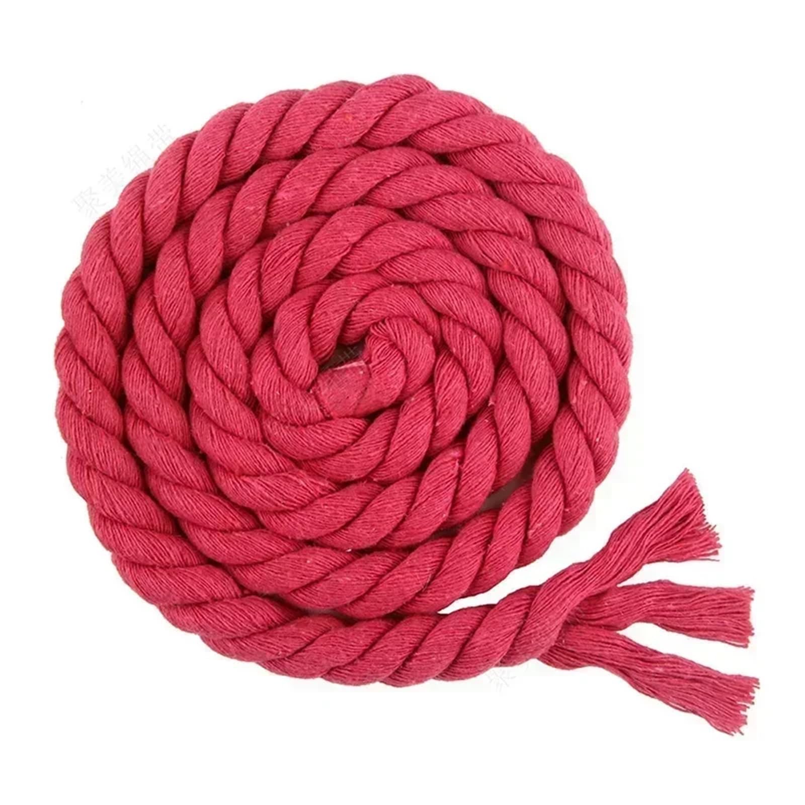 Twisted Cotton Cord 5Meters 5-20mm Colored Cotton Rope 3 Shares Twisted Cord DIY Decoration Macrame Ropes(Color 7,20mm-2Meters)