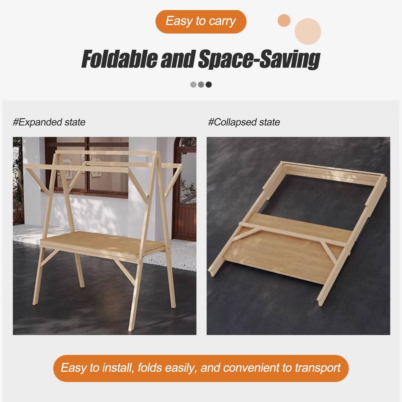 Puesto de Mercado Plegable con toldo, Carrito portátil para vendedores ambulantes en Eventos al Aire Libre y Puestos de Comida callejera.