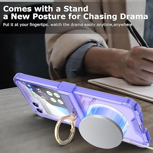 Miniatura 45 de DAKORIE Funda para Samsung Galaxy Z Flip 6 con protección de bisagra, paquete de 2 protectores de pantalla de vidrio templado para Samsung Galaxy Z