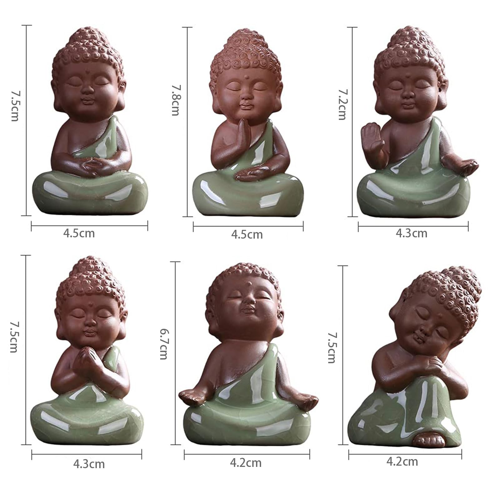 Amazon.co.jp: 阿弥陀如来仏像 陶磁器の小さいかわいい赤ん坊の仏の
